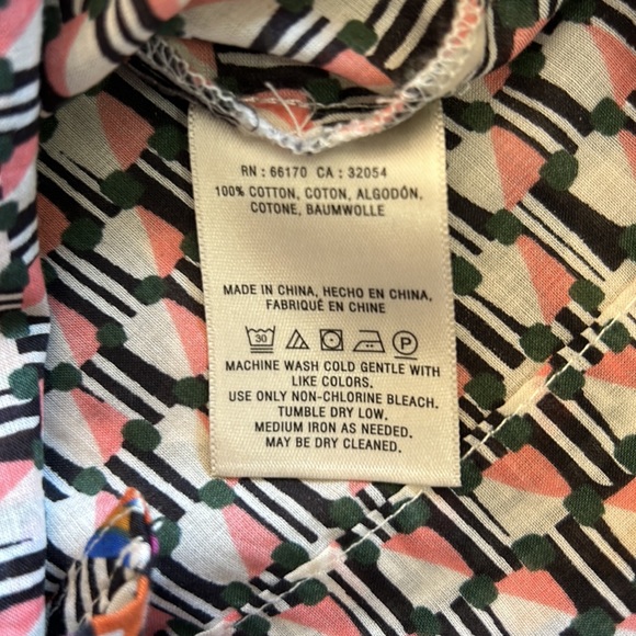 Anthropologie Maeve Prema Printed Tank Top Button Front szS - Picture 10 of 13